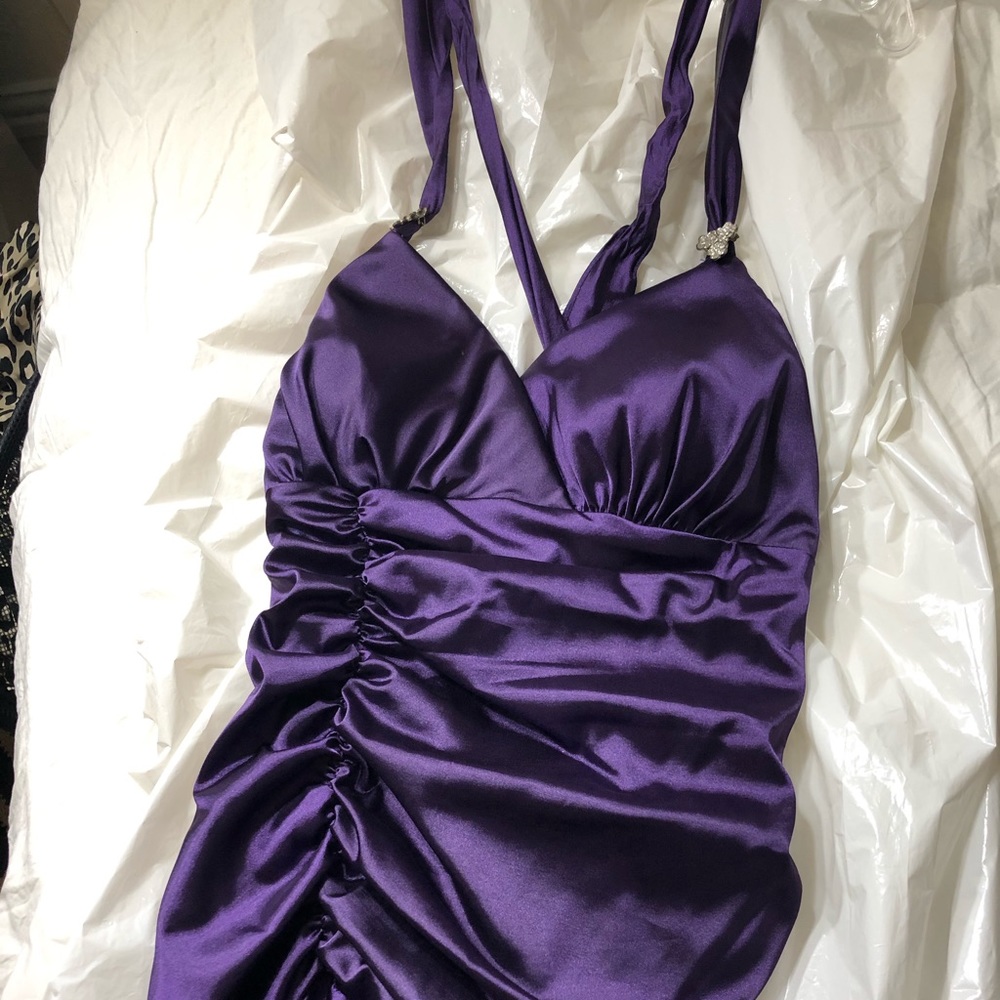 Dark purple gown